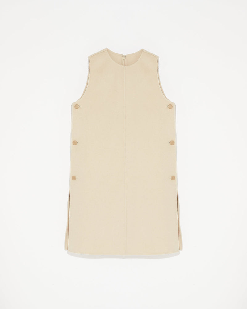 Short double-sided cashmere blend dress - beige - Yves Salomon