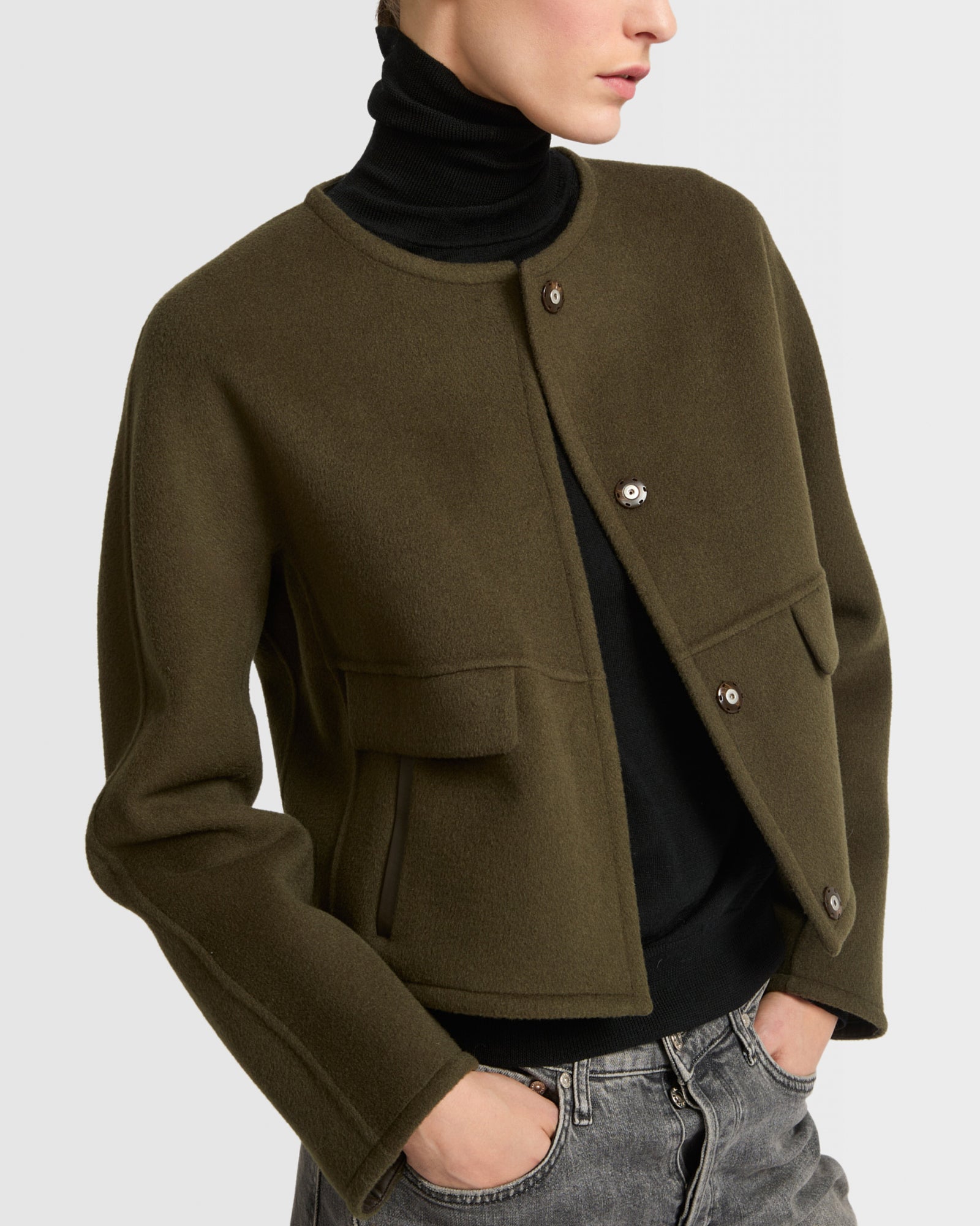 Private sale - Double-sided cashmere blend round neck jacket -Yves Salomon