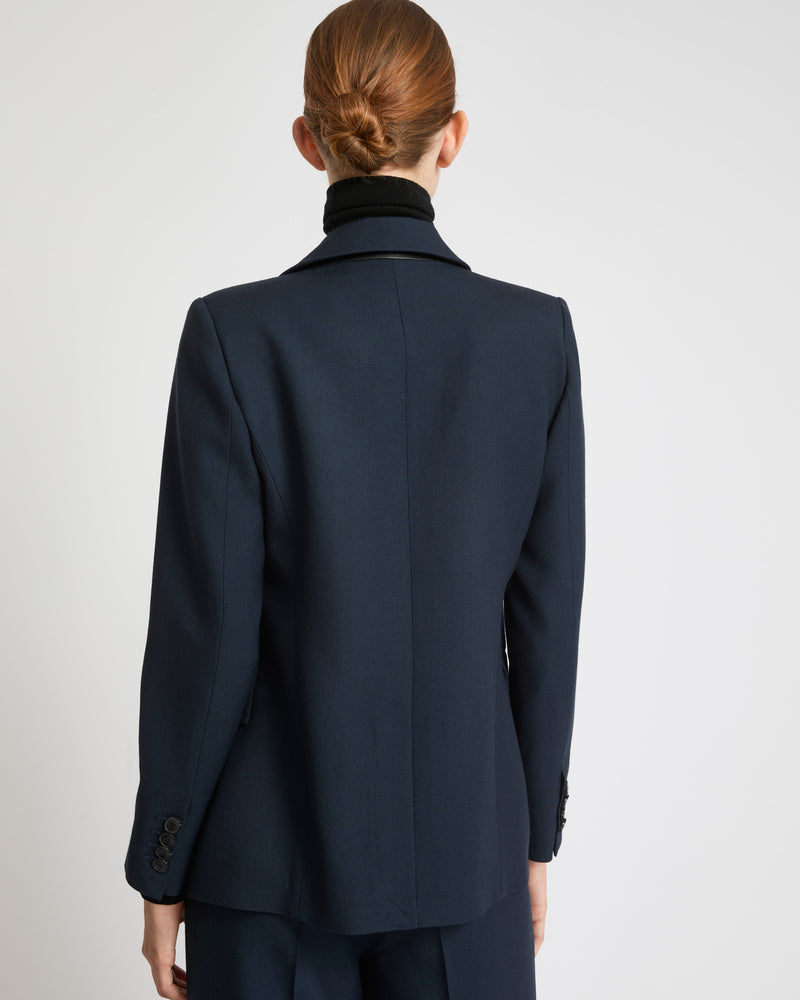 Tailored jacket in wool gabardine fabric