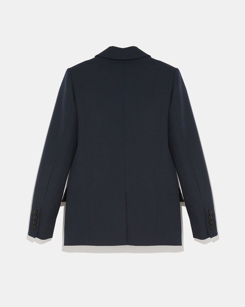 Tailored jacket in wool gabardine fabric