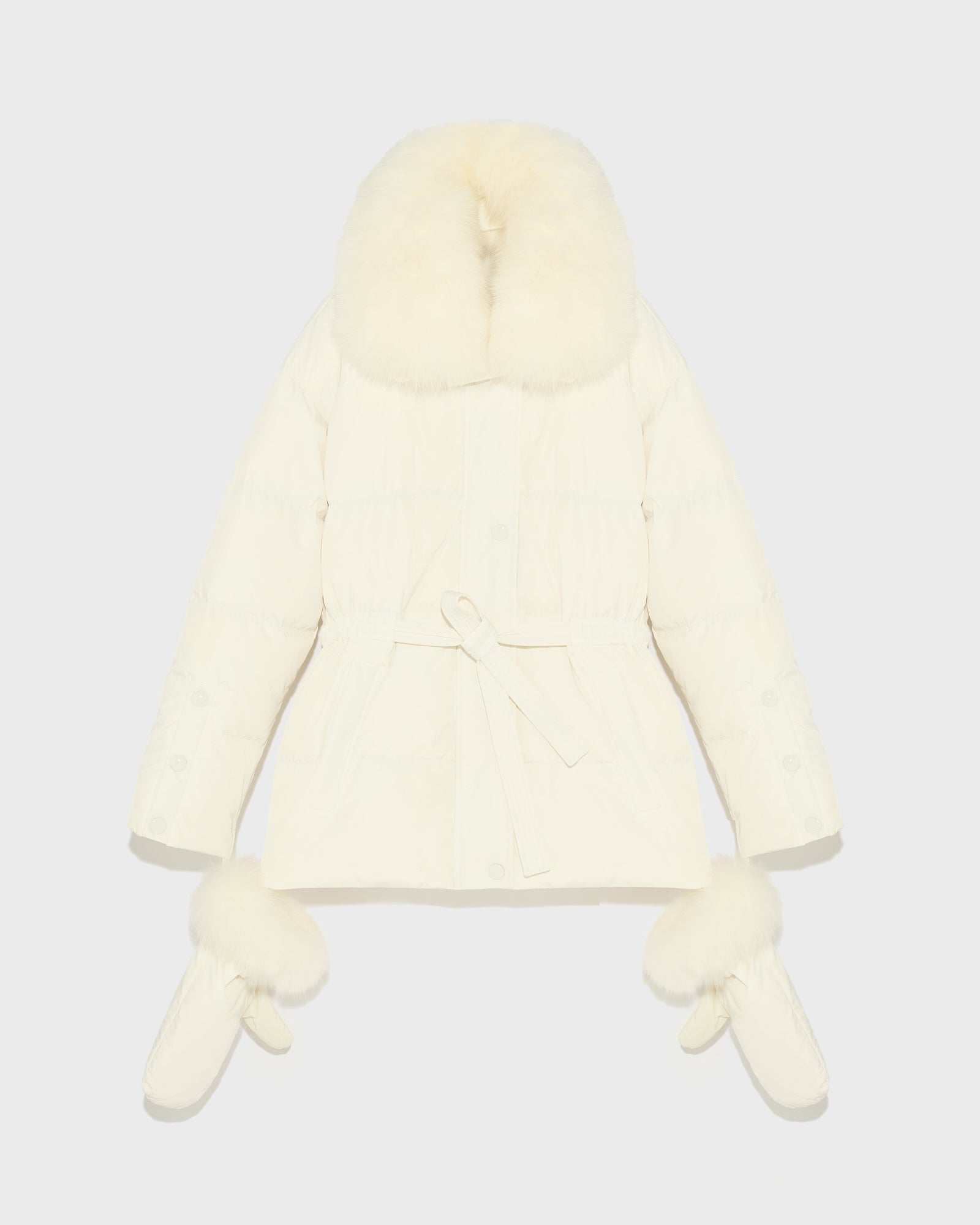 DIANTE★PREMIUM ECO FUR JACKET Regular parka in waterproof cotton blend with fox and rabbit
