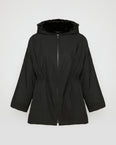 Parka in technical fabric and long-haired mink fur