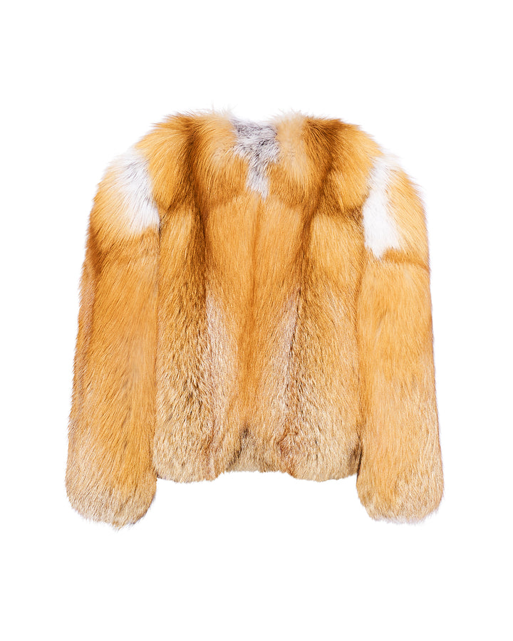 Straight fox fur jacket - Yves Salomon