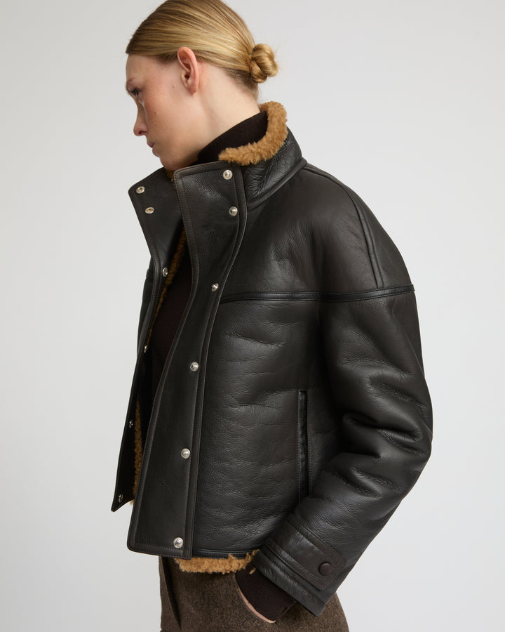 Gonfio merino cropped jacket - Yves Salomon