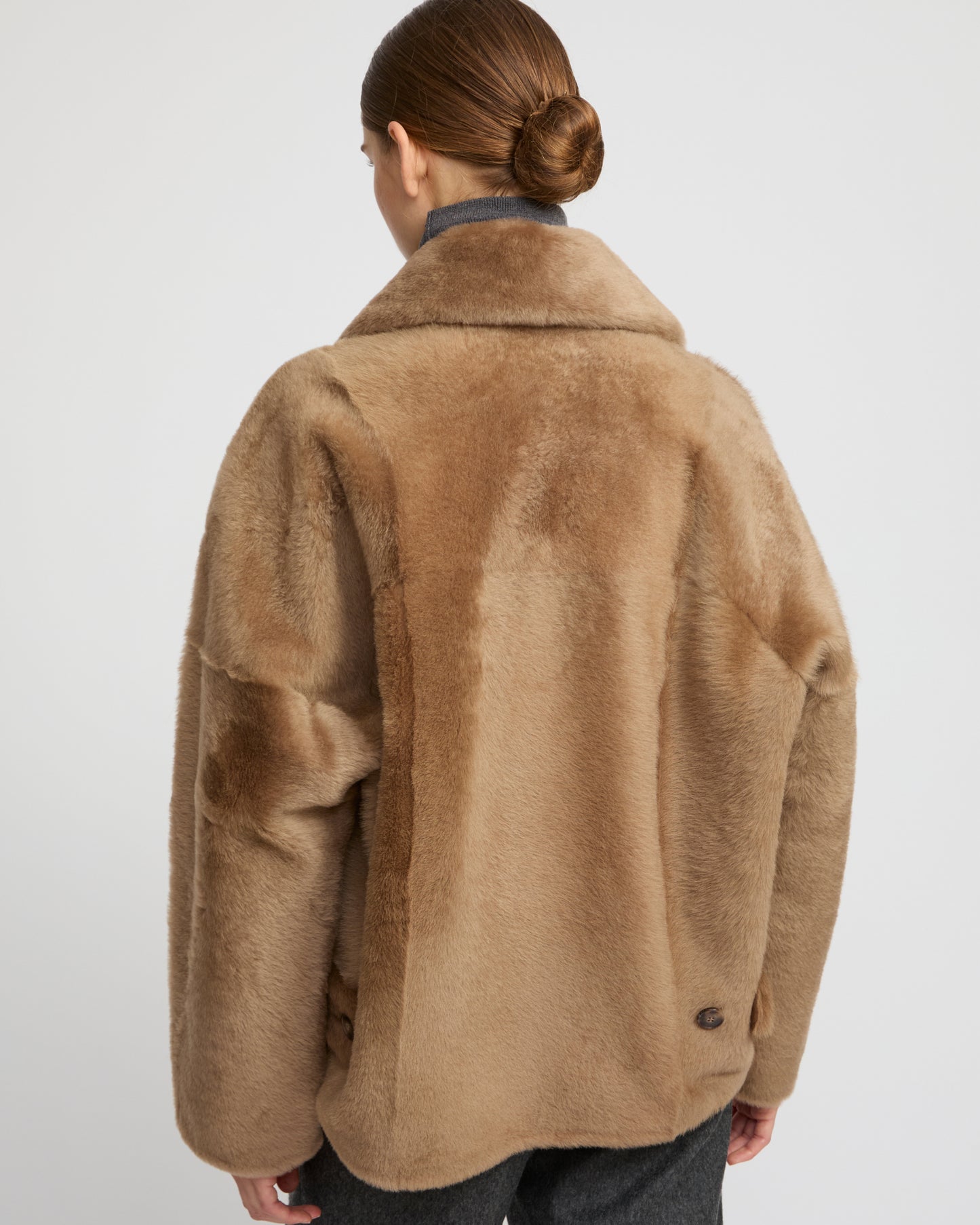 Shearling pea jacket - Yves Salomon
