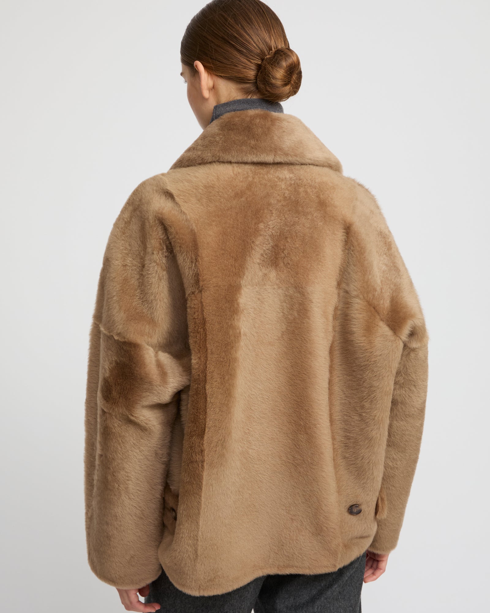 Shearling pea jacket - Yves Salomon