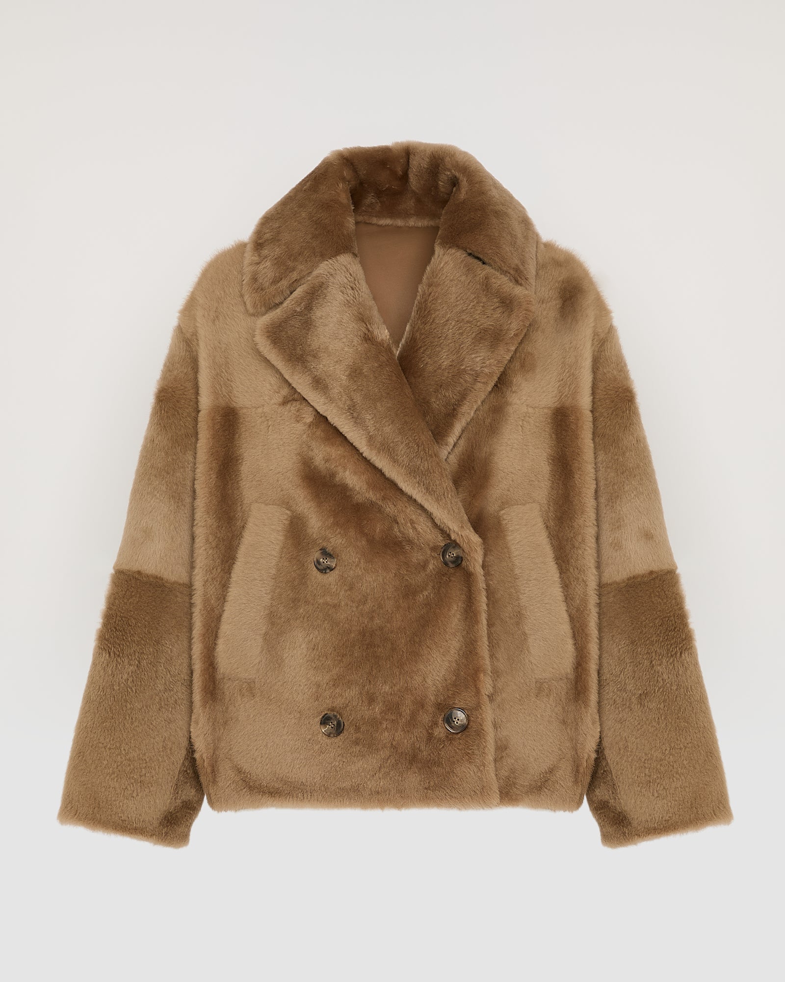 Shearling pea jacket - Yves Salomon