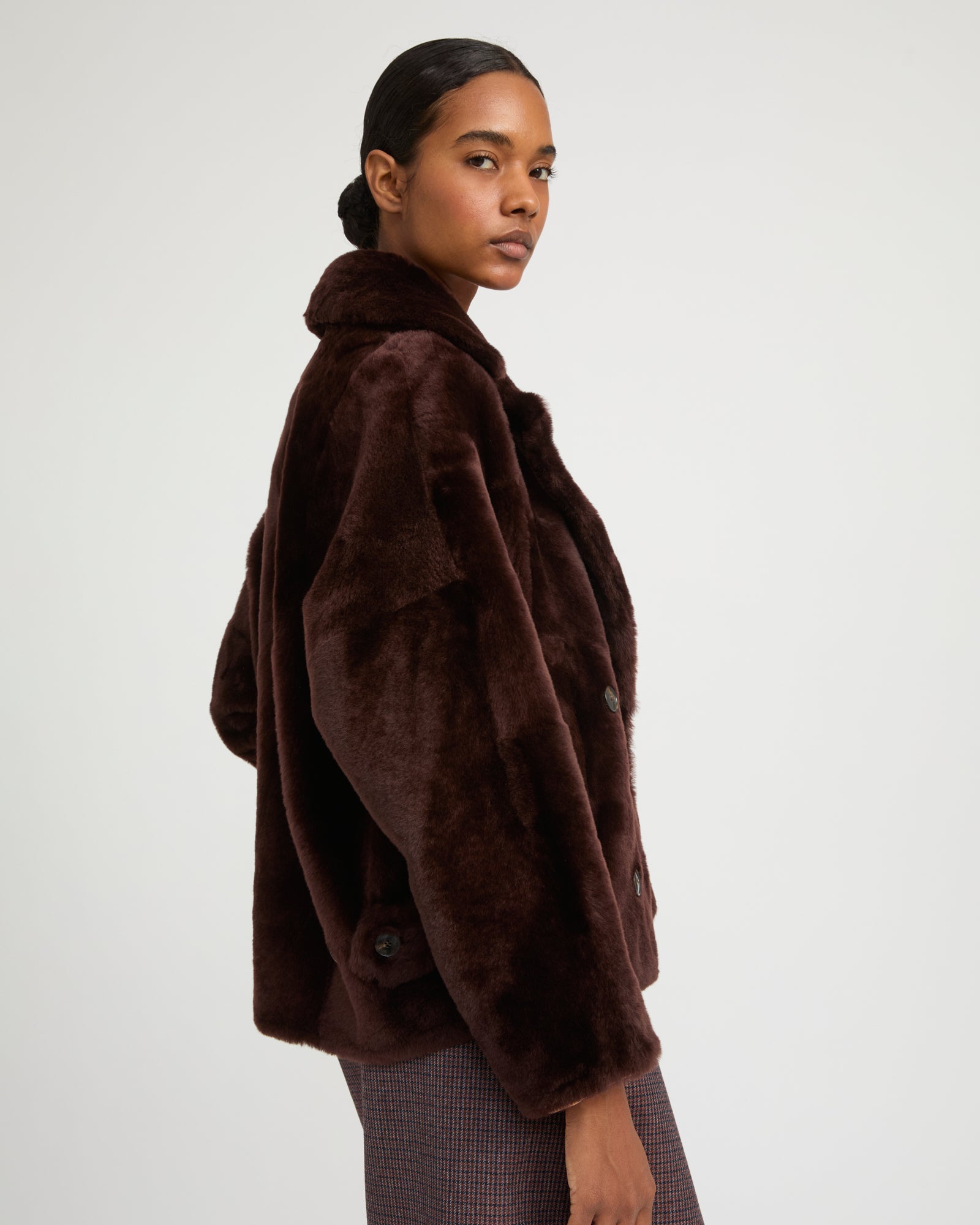 Shearling pea jacket - Yves Salomon