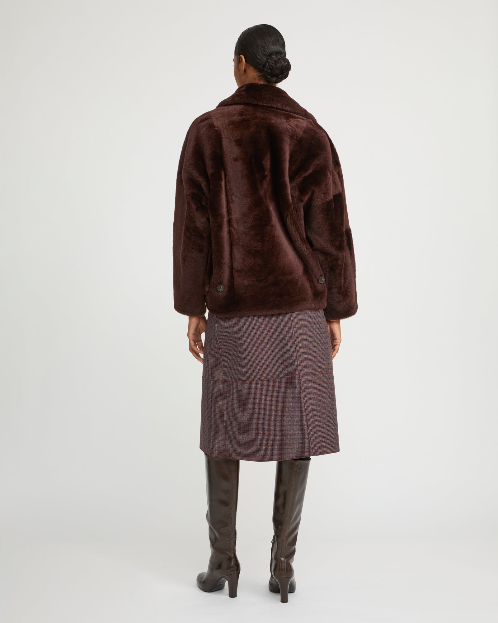 Shearling pea jacket - Yves Salomon