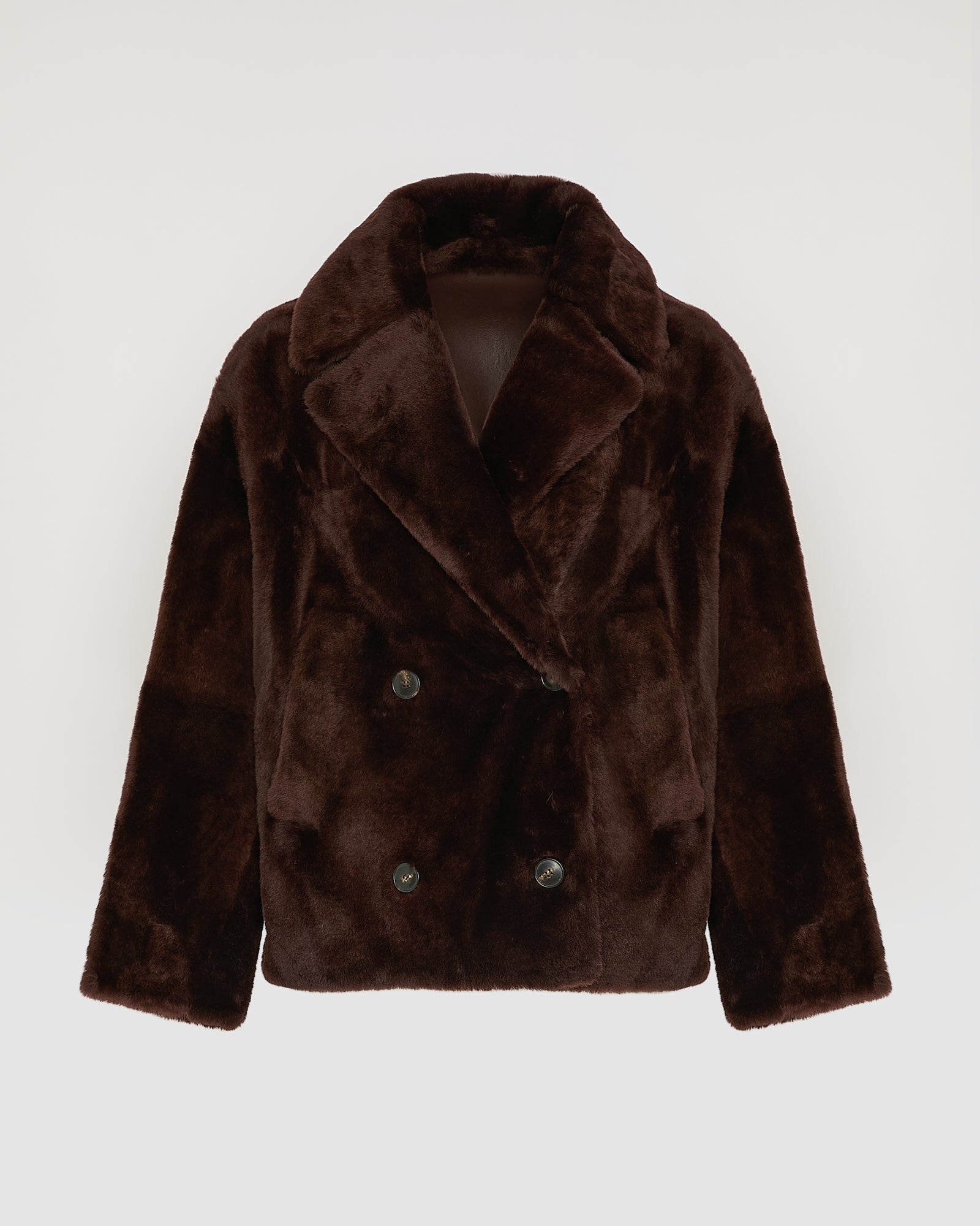 Shearling pea jacket - Yves Salomon