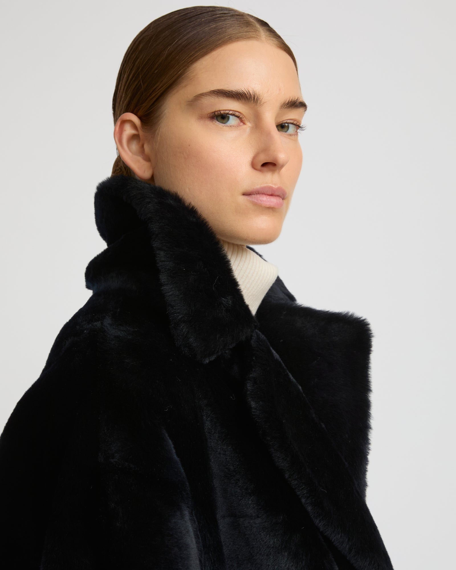 Shearling pea jacket - Yves Salomon
