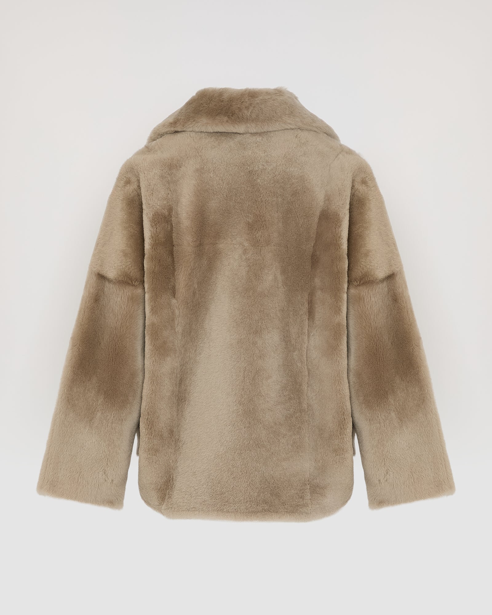 Shearling pea jacket - beige - Yves Salomon – Yves Salomon US