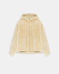 Hooded shearling jacket