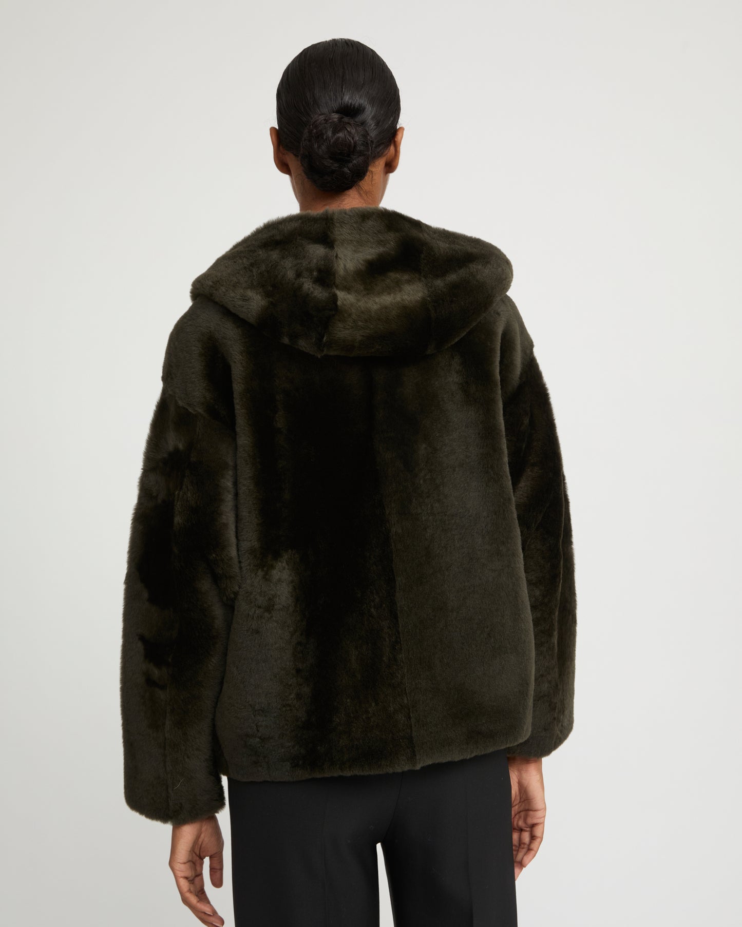Hooded shearling jacket - Yves Salomon