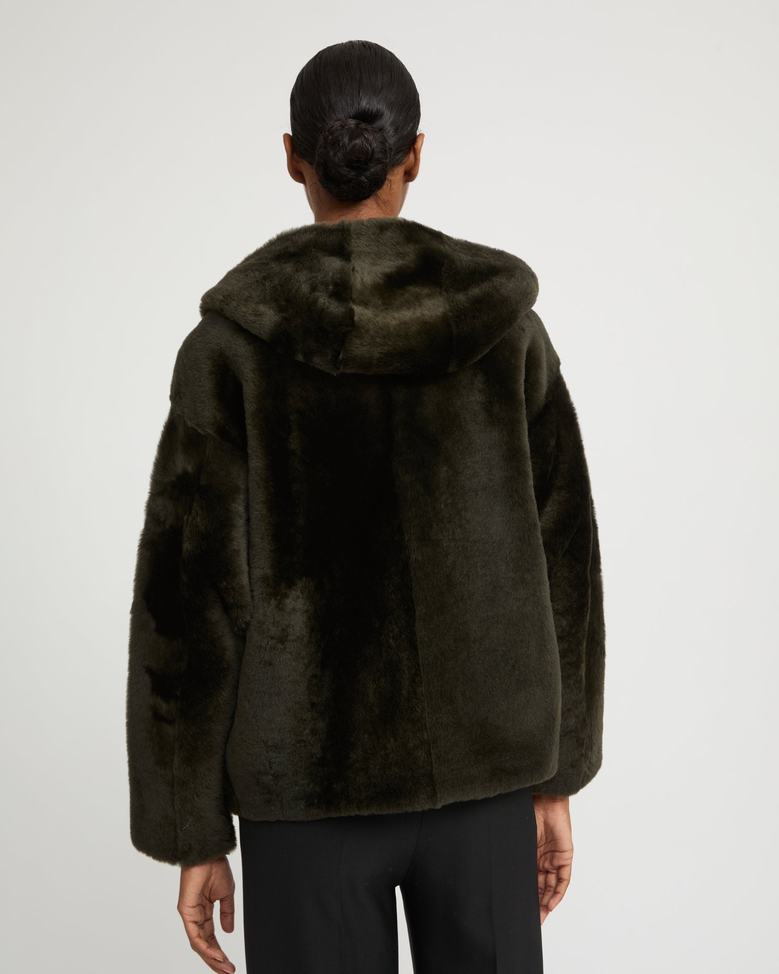 Hooded shearling jacket - Yves Salomon