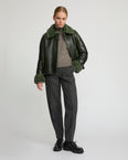 Short jacket in curly Tuscan shearling with vintage finish