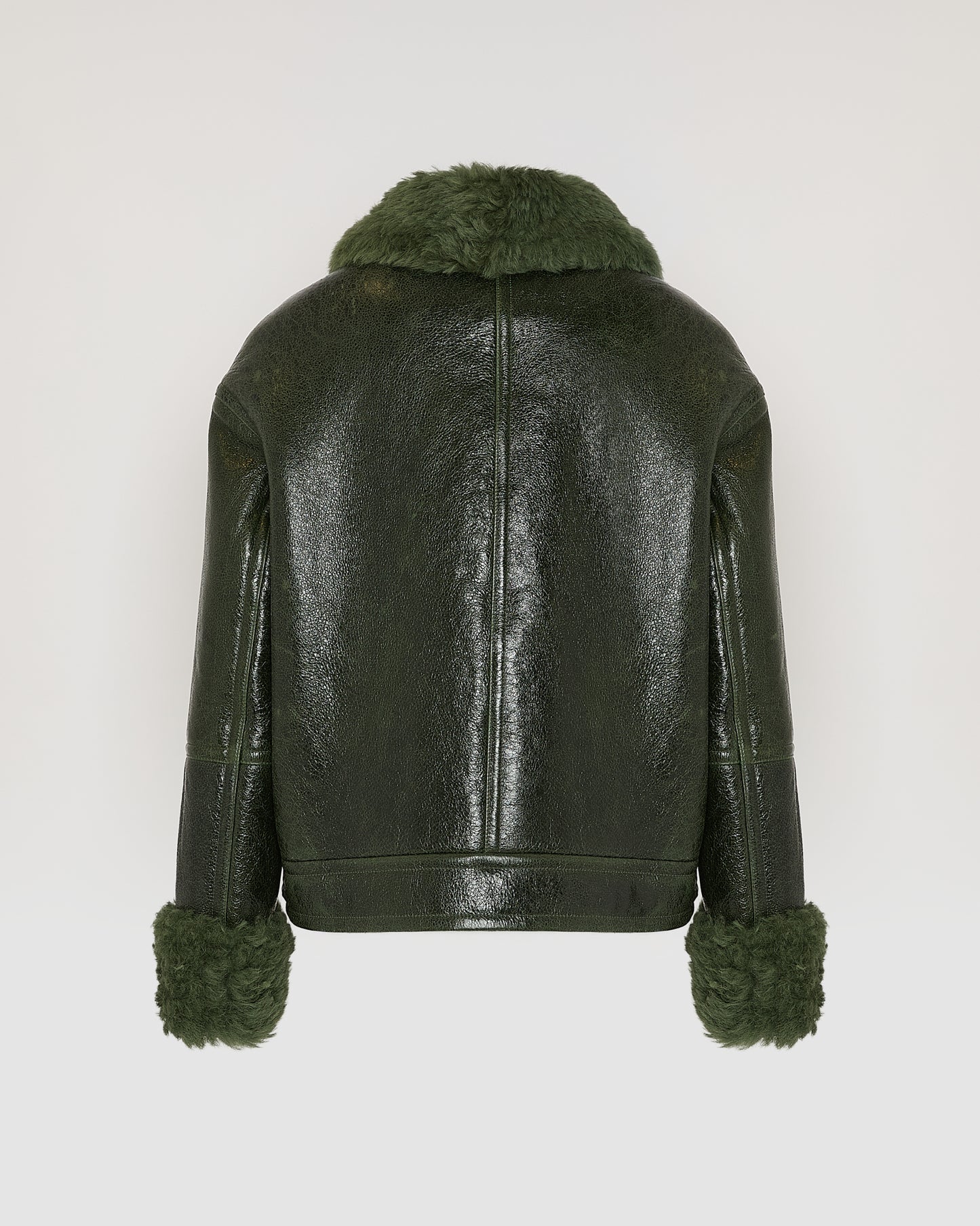 Short jacket in curly Tuscan shearling with vintage finish - Yves Salomon