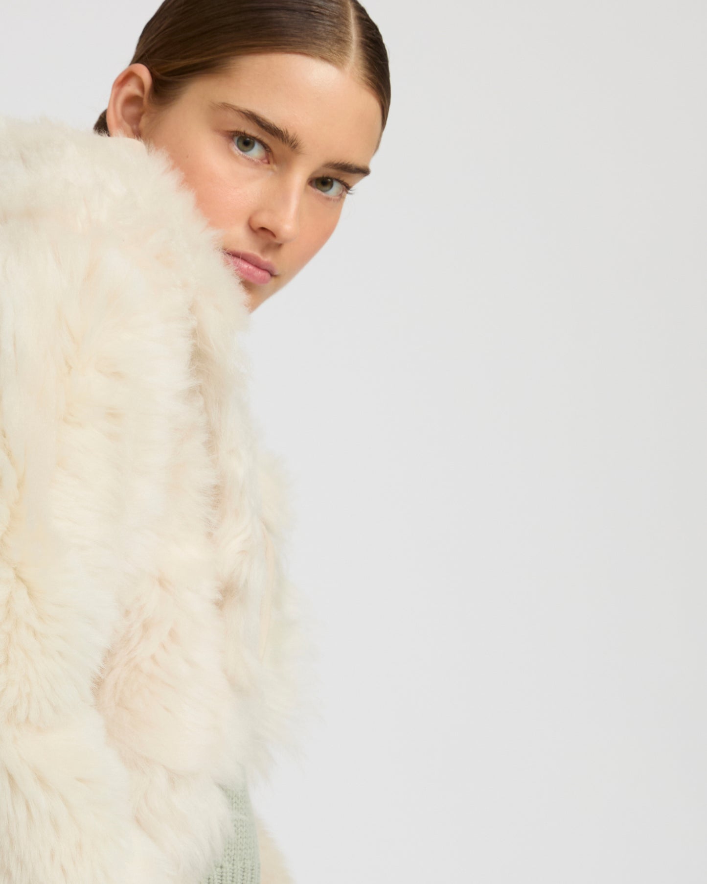 Short hooded jacket in Toscana Folk lambskin - Yves Salomon