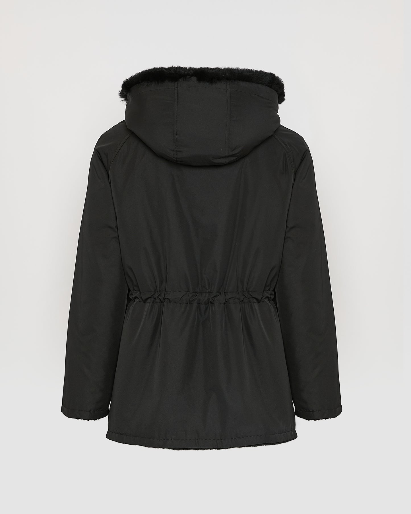 Reversible hooded jacket in rabbit rex fur and technical fabric - Yves Salomon