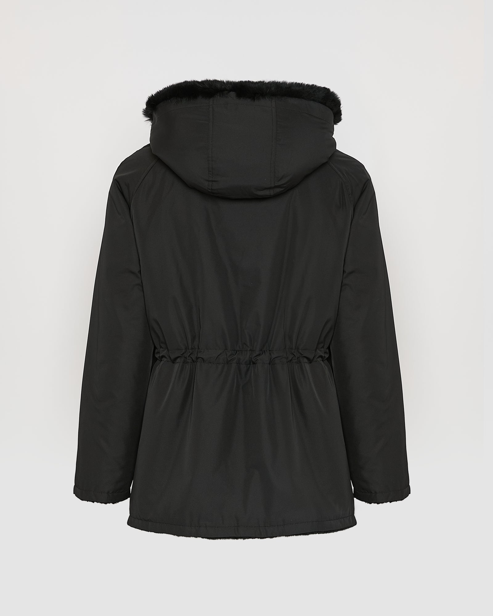 Reversible hooded jacket in rabbit rex fur and technical fabric - Yves Salomon