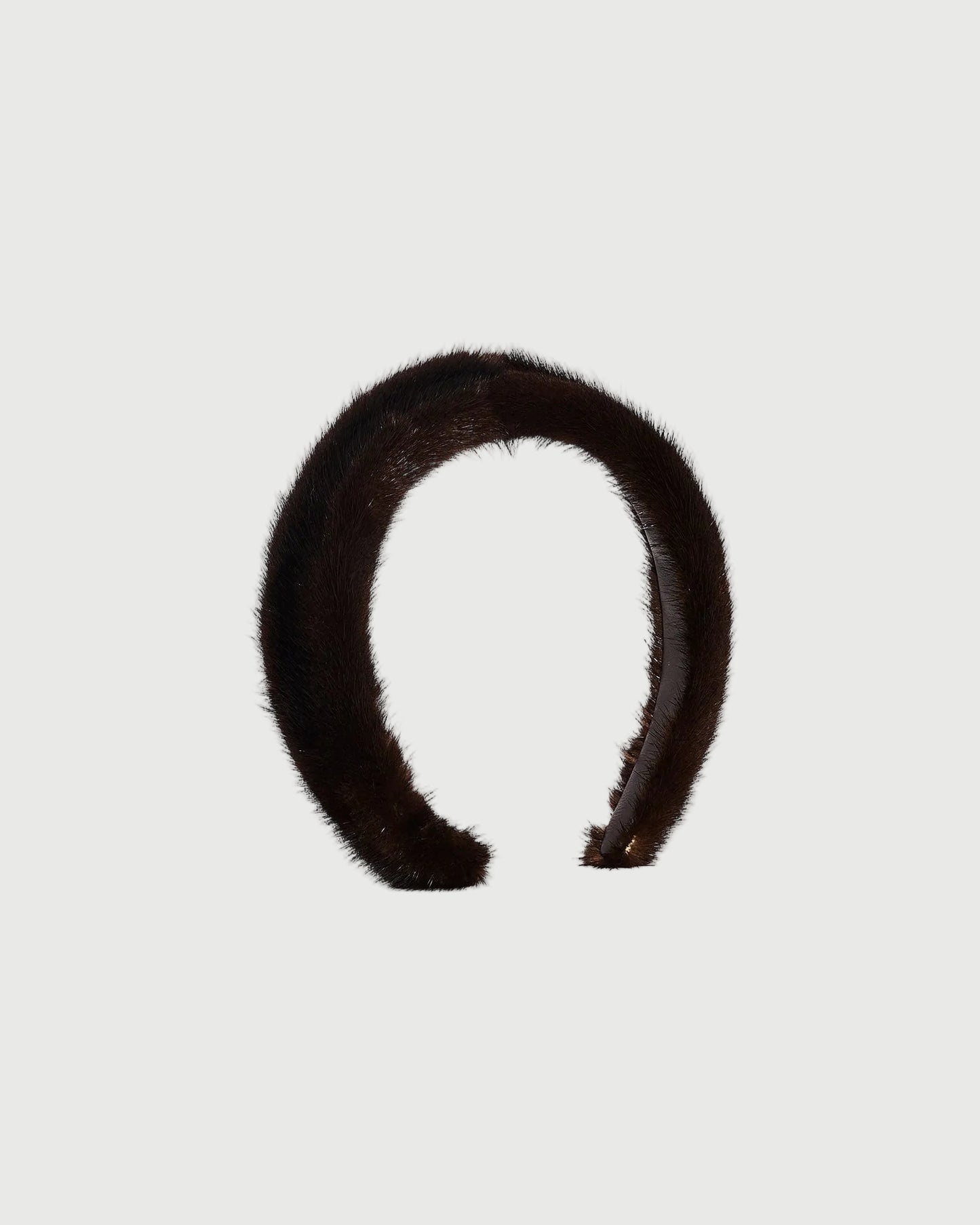 Mink fur and leather hairband -Summer sale - Yves Salomon