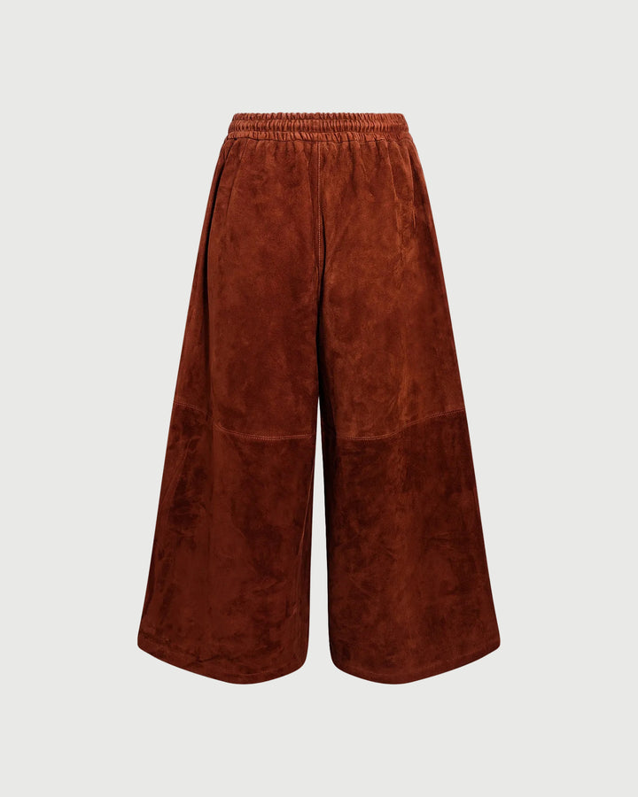 Double-sided lambskin culottes
