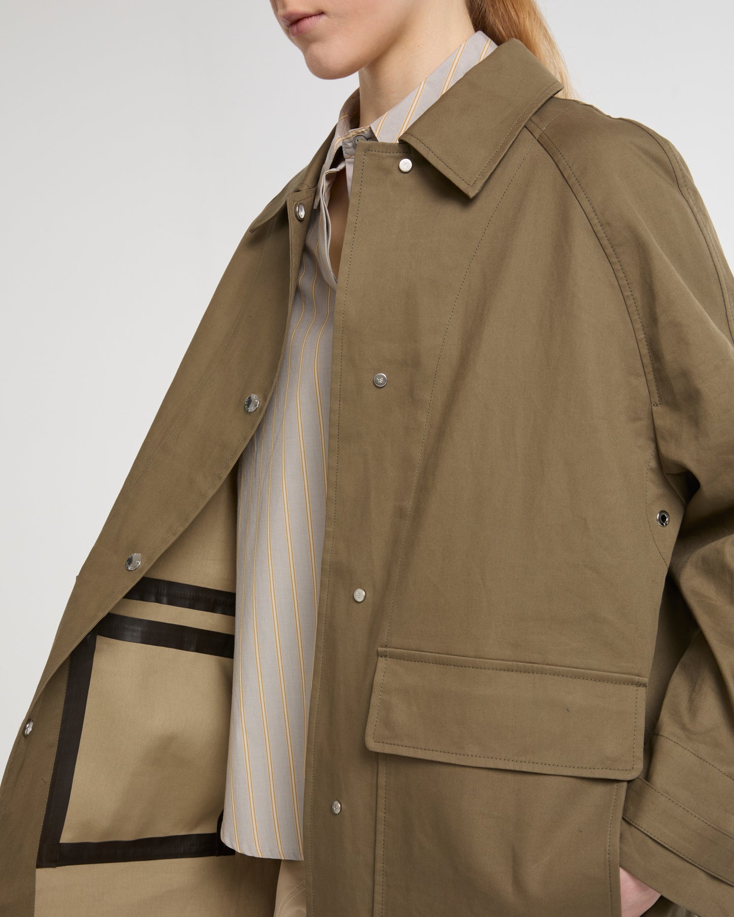 Two-tone double-sided cotton coat