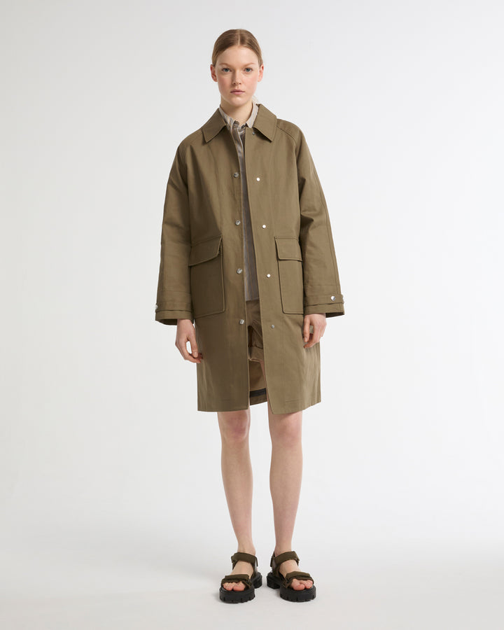Two-tone double-sided cotton coat