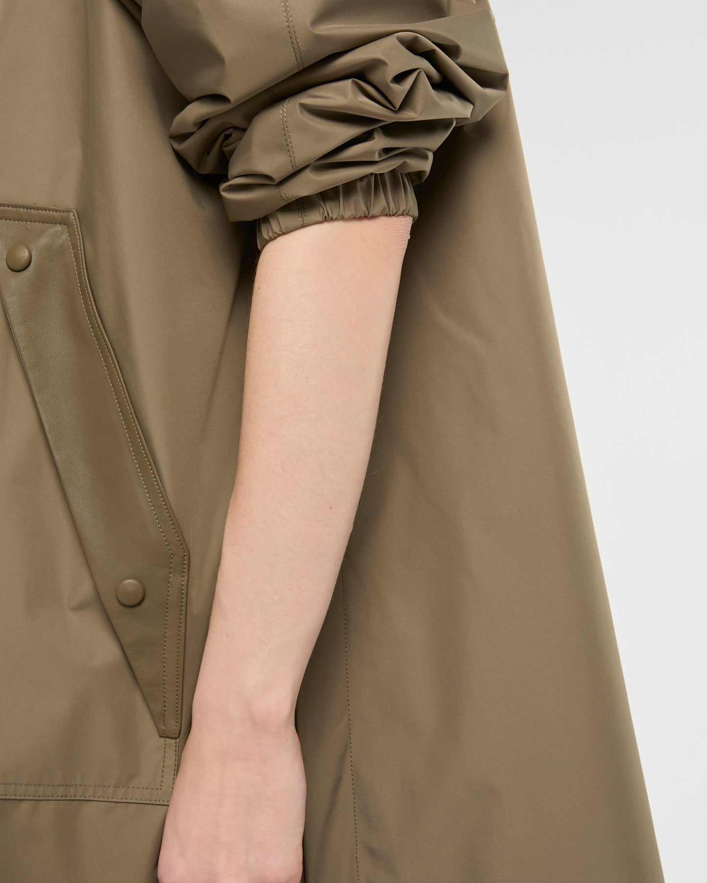 Hooded parka in waterproof technical fabric