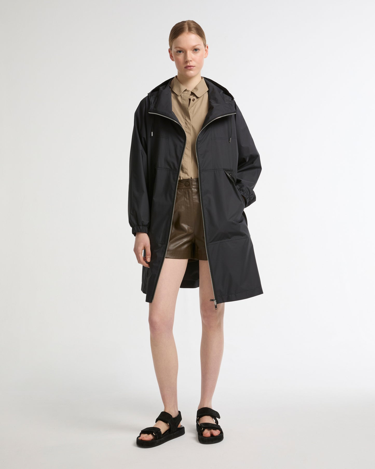 Hooded parka in waterproof technical fabric -Summer sale - Yves Salomon