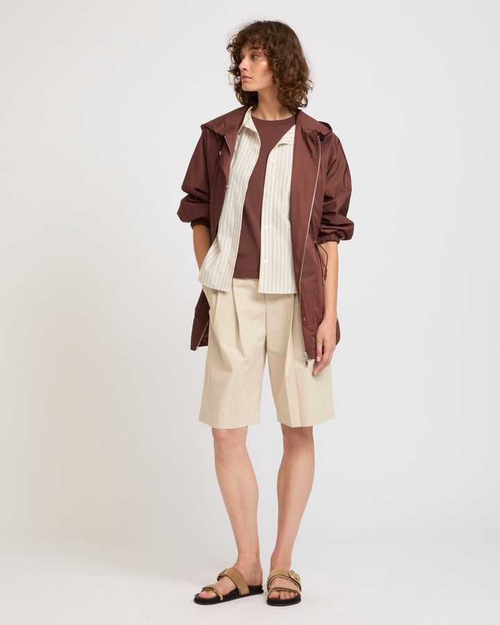 Waterproof technical fabric cape parka