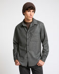 Cashmere wool flannel overshirt