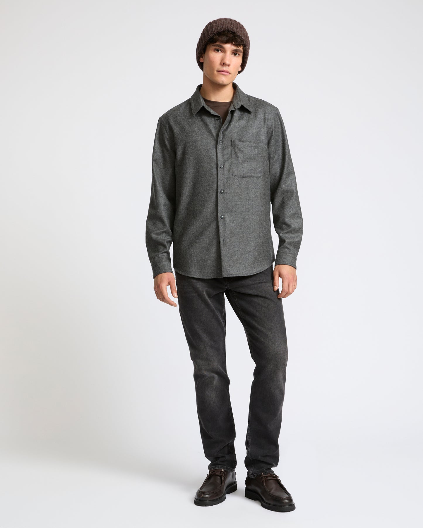 Loro Piana cashmere wool flannel overshirt - Yves Salomon - New Fall Winter Collection