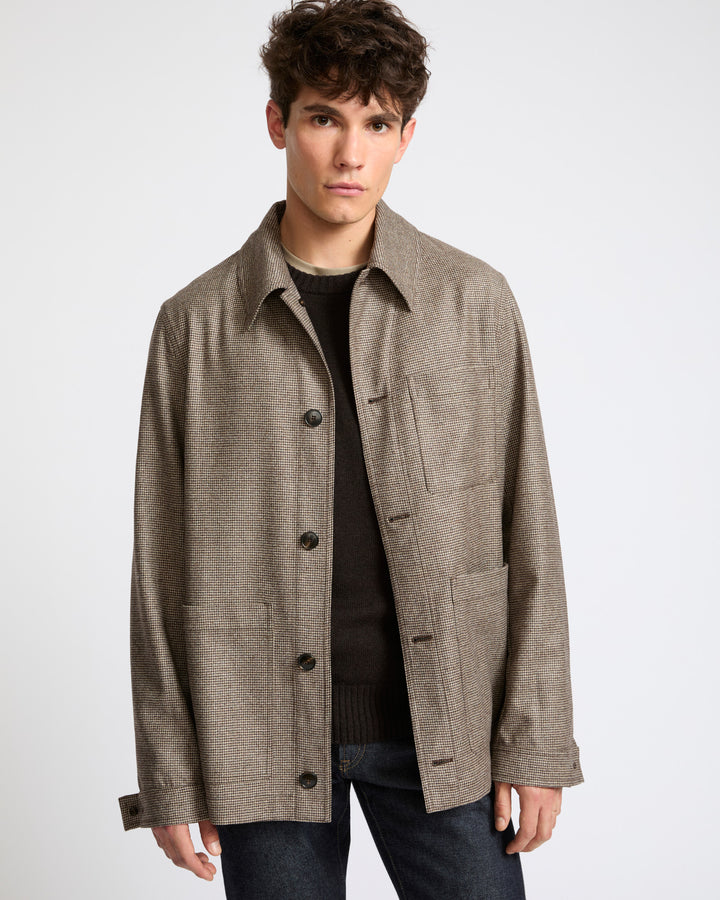Loro Piana fancy cashmere wool flannel overshirt - Yves Salomon - New Fall Winter Collection