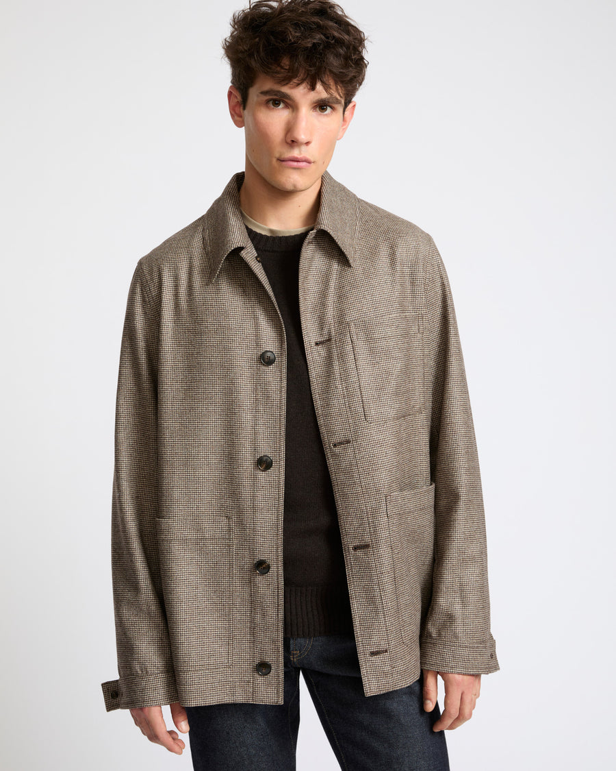 Loro Piana fancy cashmere wool flannel overshirt - Yves Salomon - New Fall Winter Collection