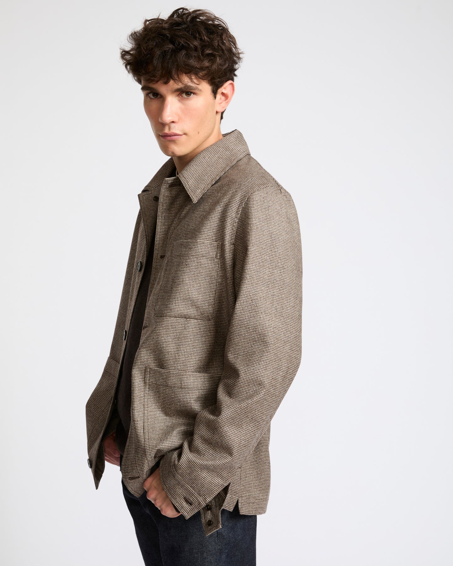 Loro Piana fancy cashmere wool flannel overshirt - Yves Salomon - New Fall Winter Collection