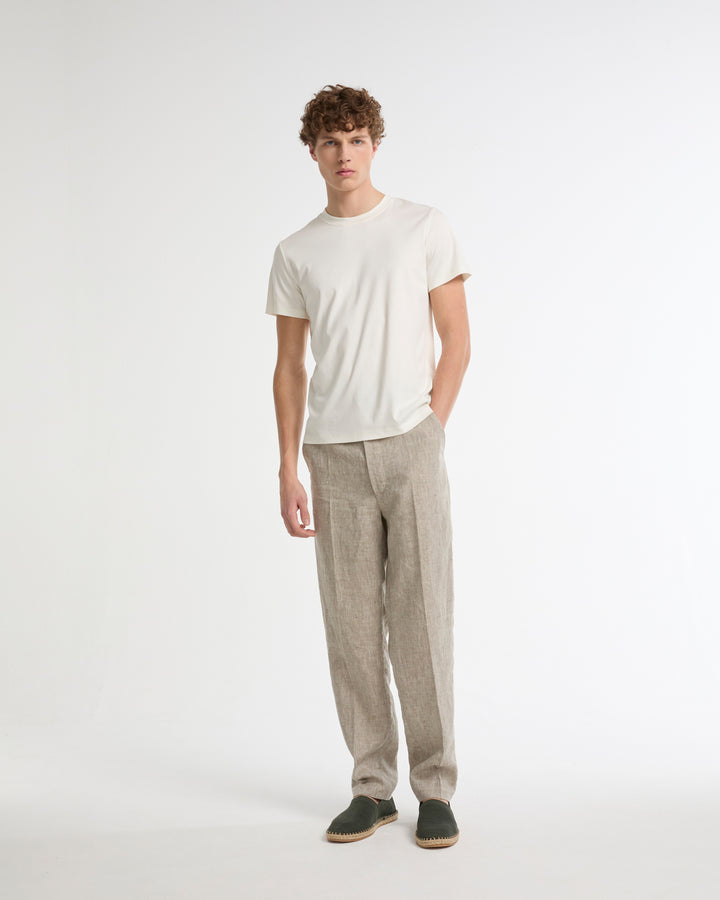 Cotton-silk interlock T-shirt