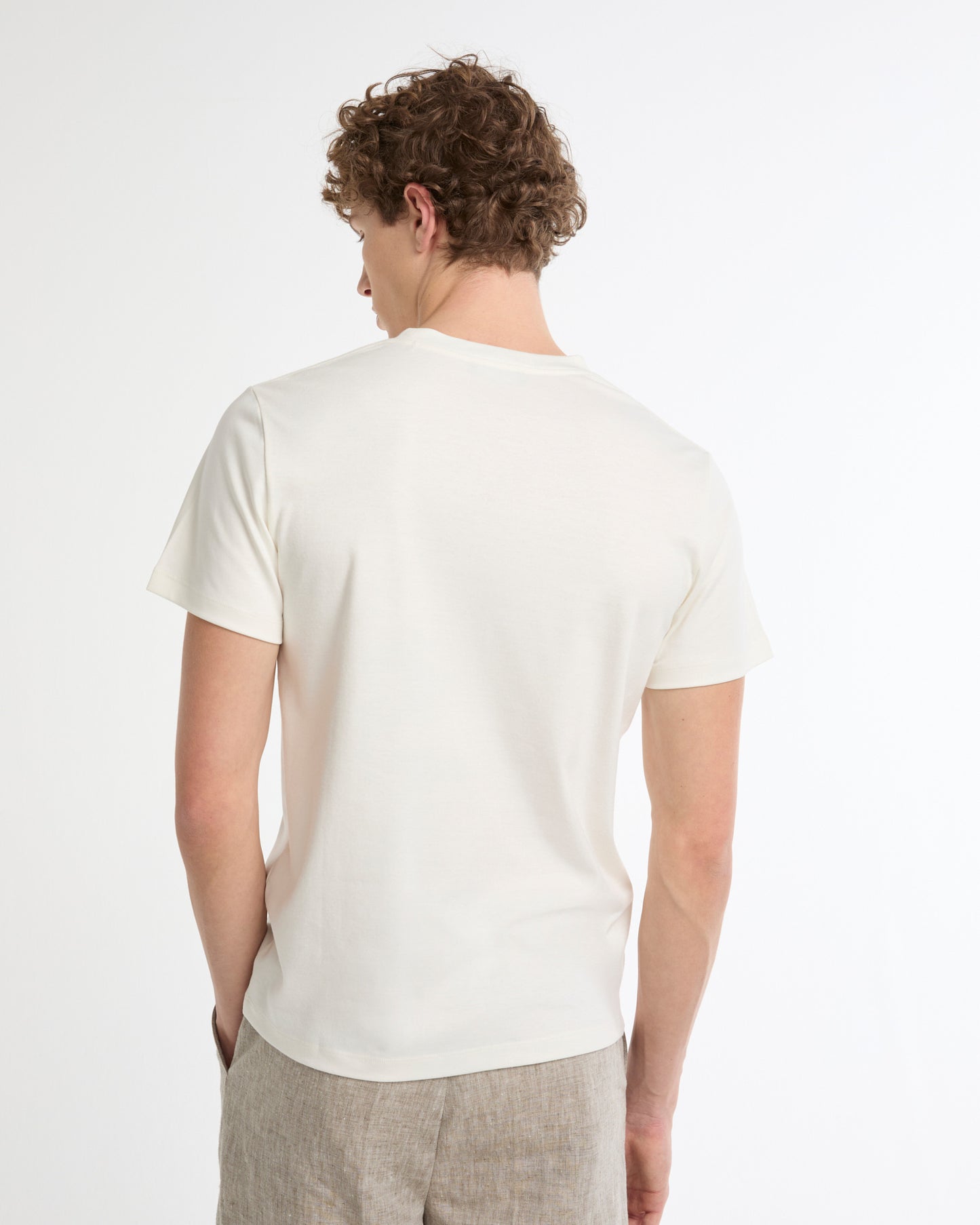 Cotton-silk interlock T-shirt