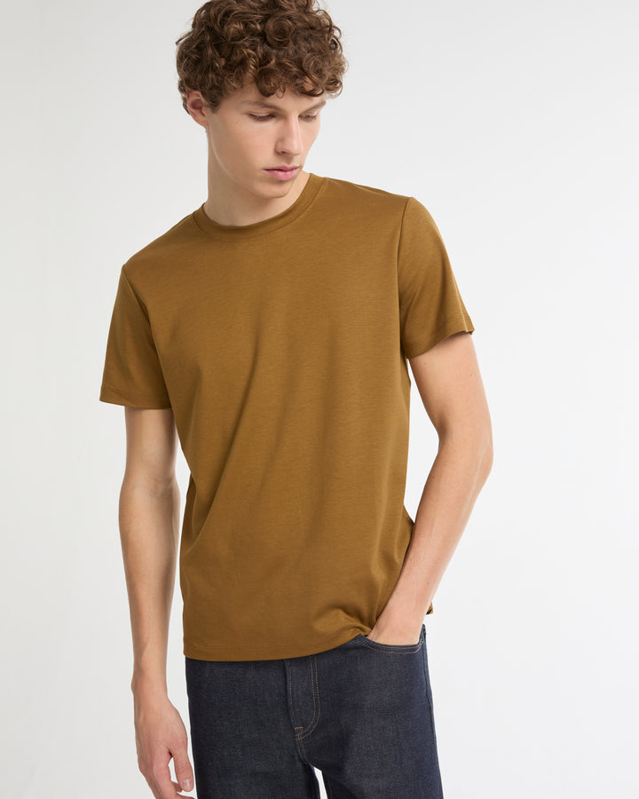 Cotton-silk interlock T-shirt