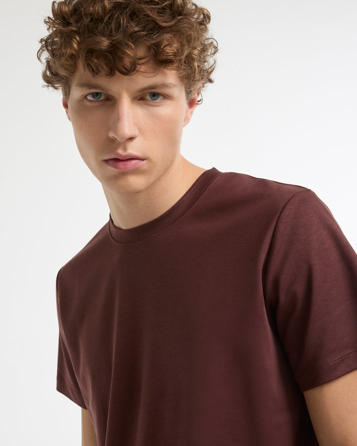 Cotton-silk interlock T-shirt