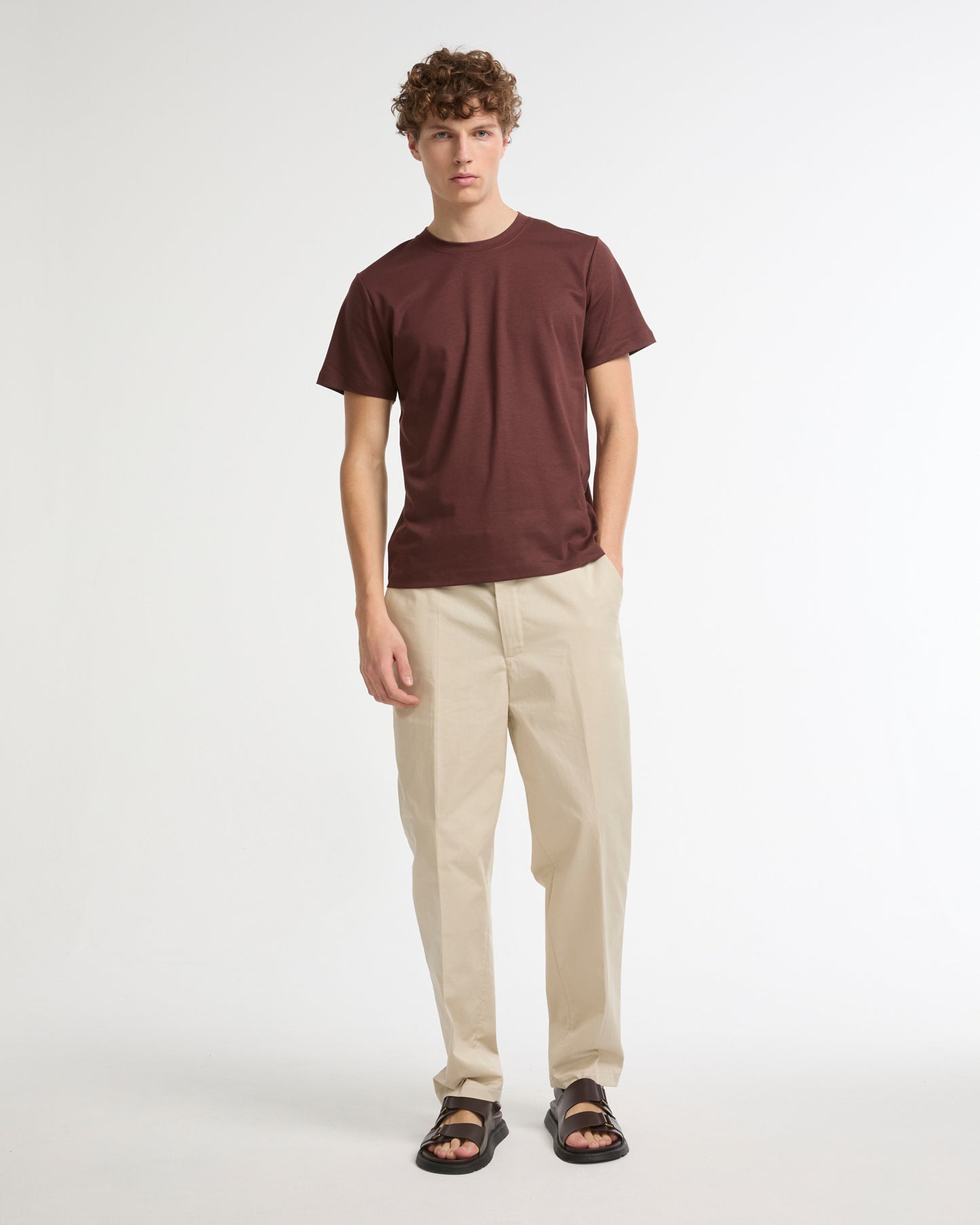 Cotton-silk interlock T-shirt