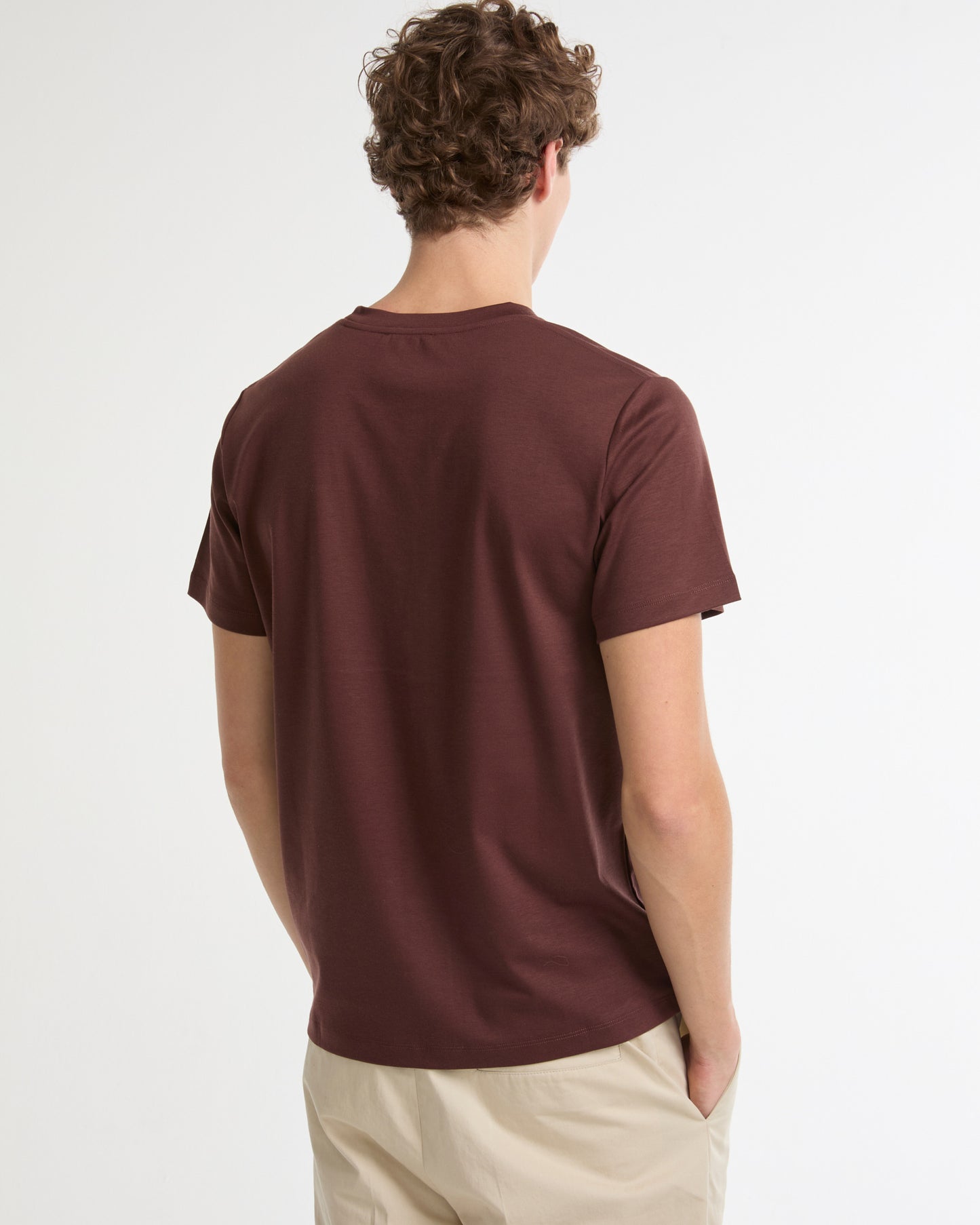Cotton-silk interlock T-shirt
