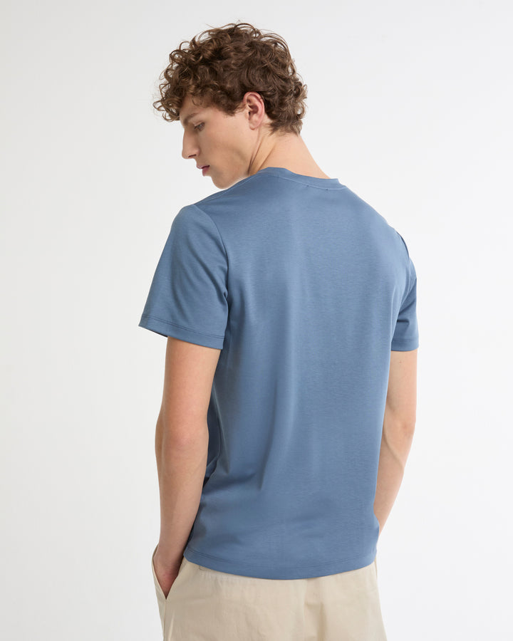 Cotton-silk interlock T-shirt