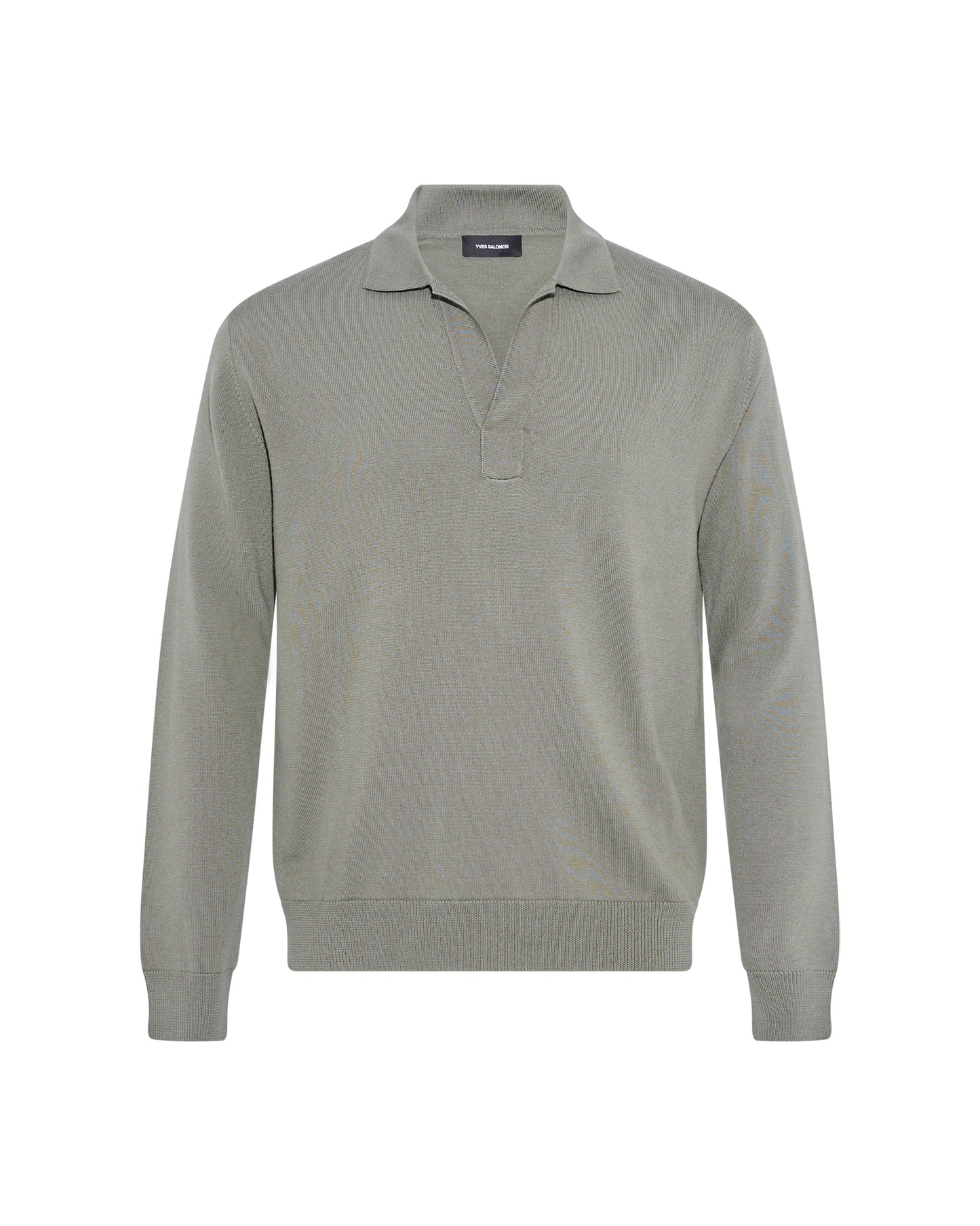 Polo neck jumper in 100% merino wool knit