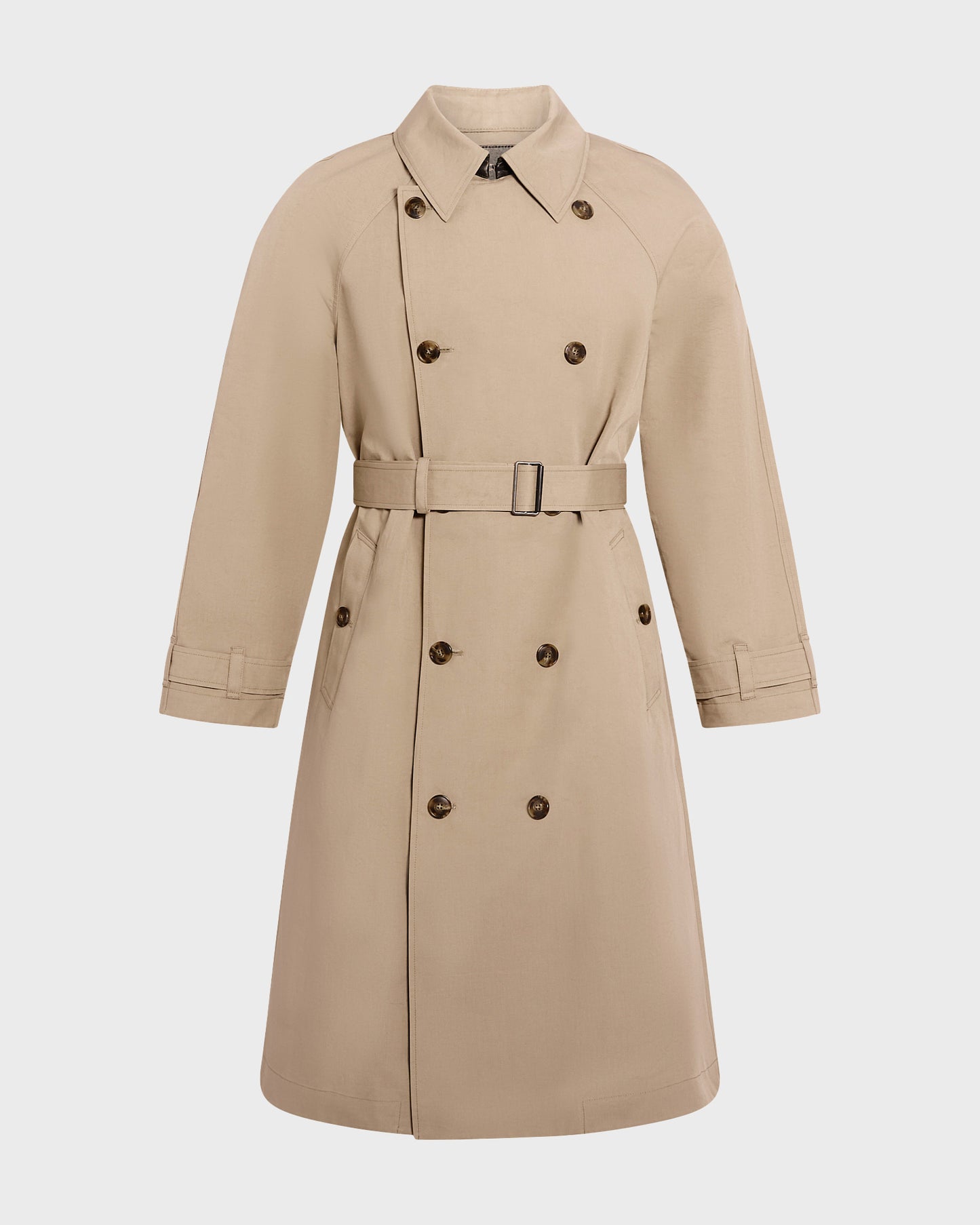Two-tone double-sided cotton trench coat