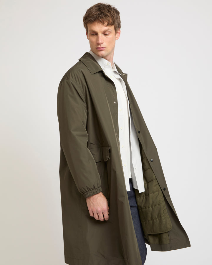 Waterproof technical fabric coat