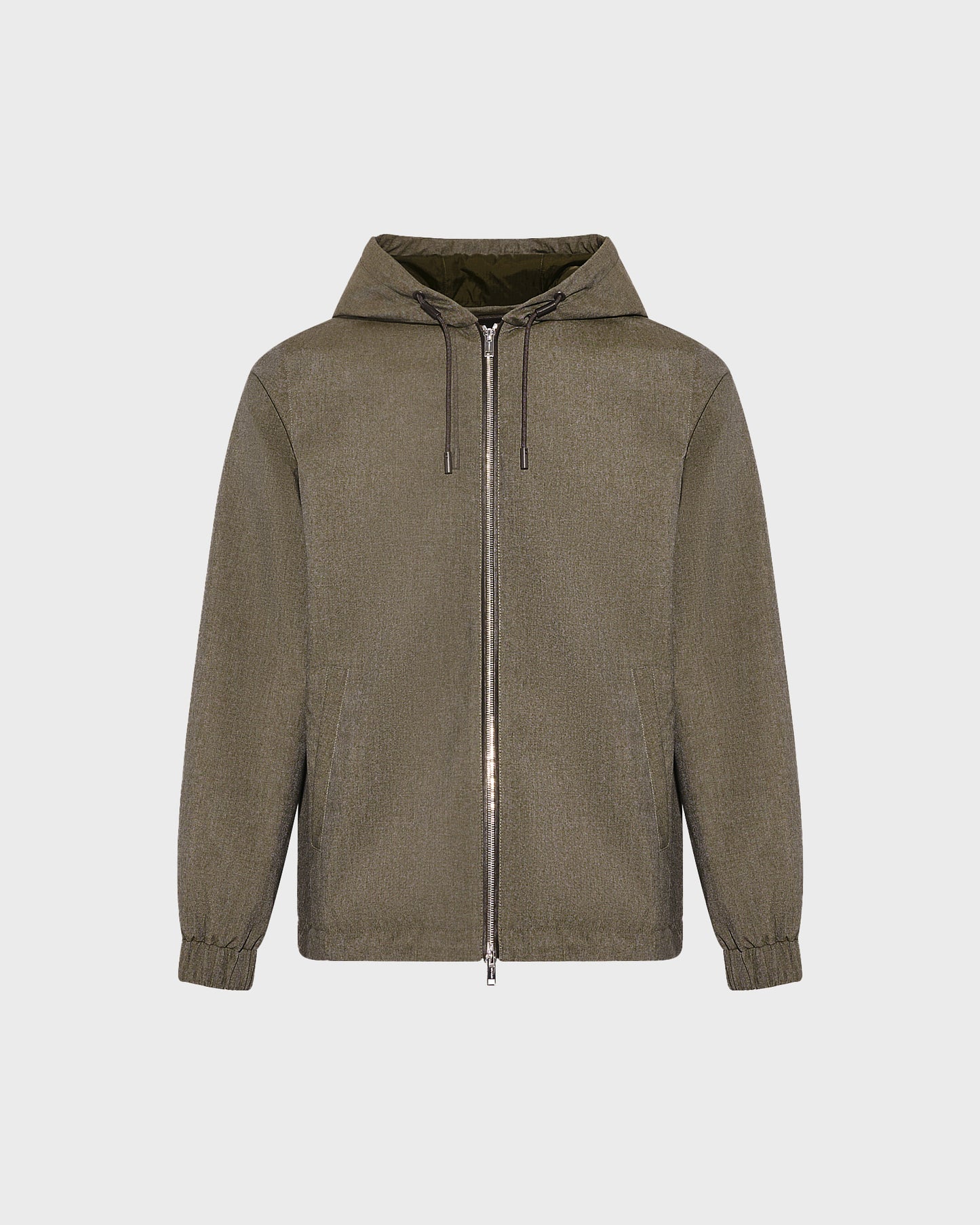 Hooded jacket in cool wool-look technical fabric -Summer sale - Yves Salomon