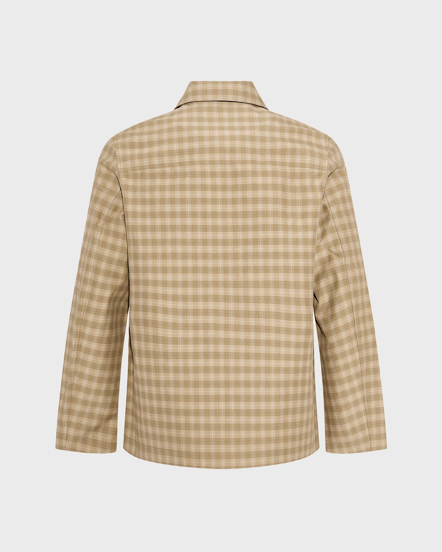 Double-sided checked cotton overshirt -Summer sale - Yves Salomon