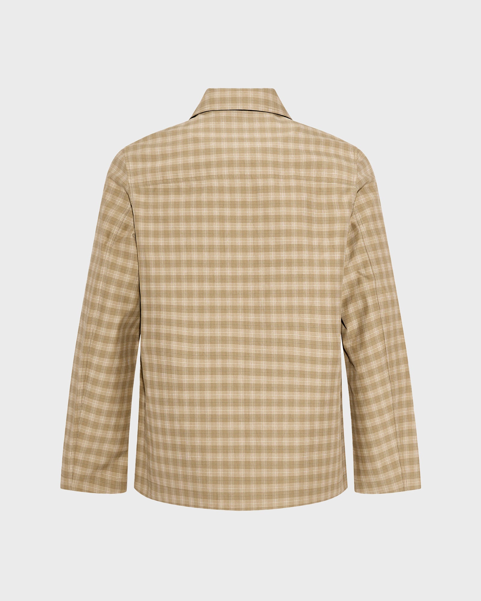 Double-sided checked cotton overshirt -Summer sale - Yves Salomon