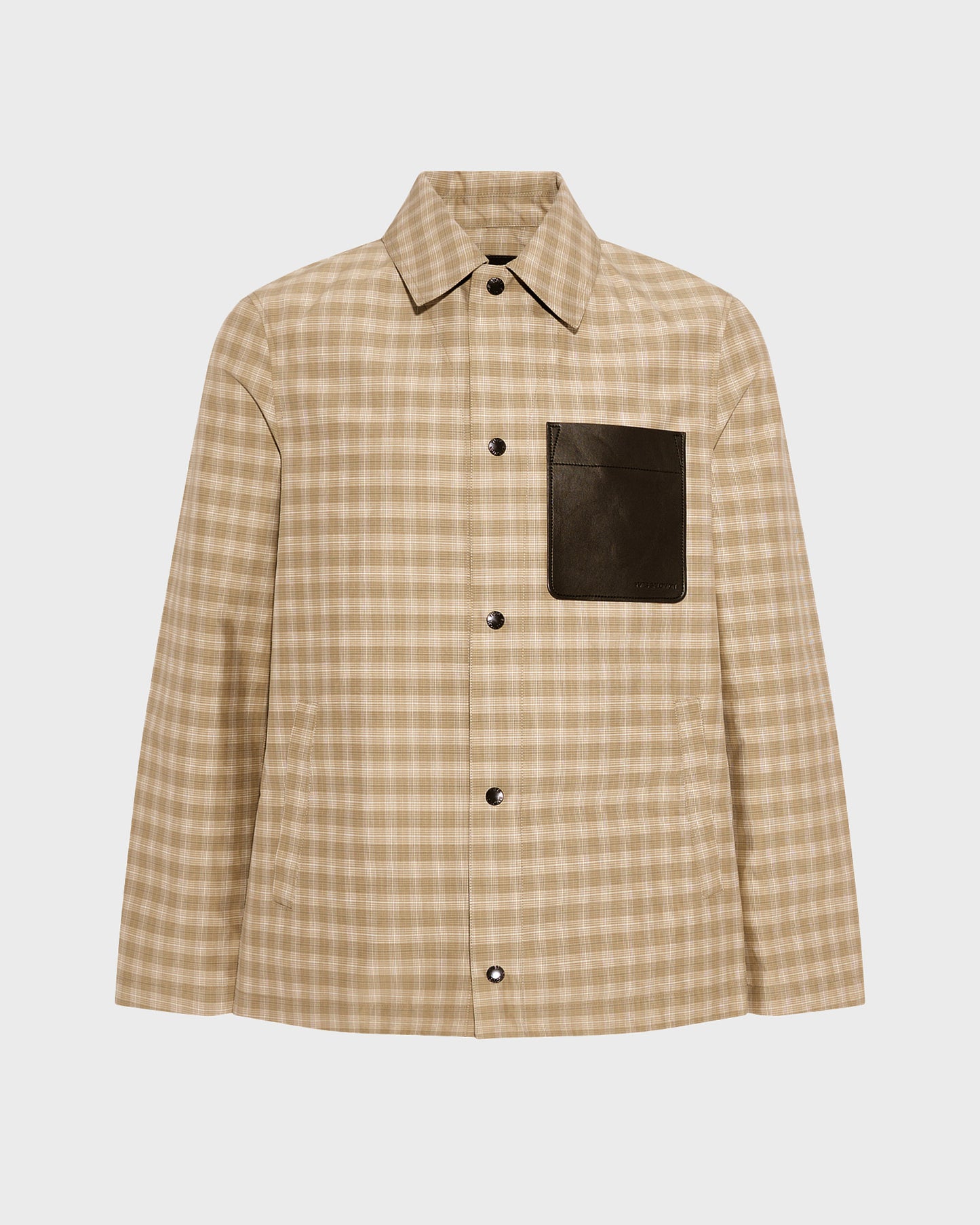 Double-sided checked cotton overshirt -Summer sale - Yves Salomon